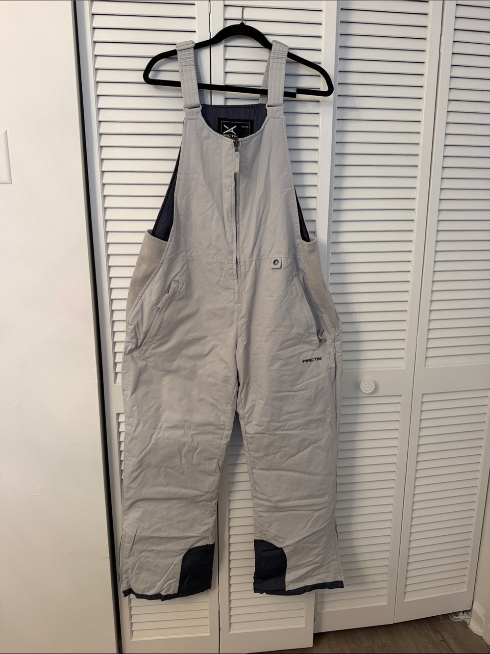 Arctix Light Gray Women's Snow Bibs with Black Accents - ski bib